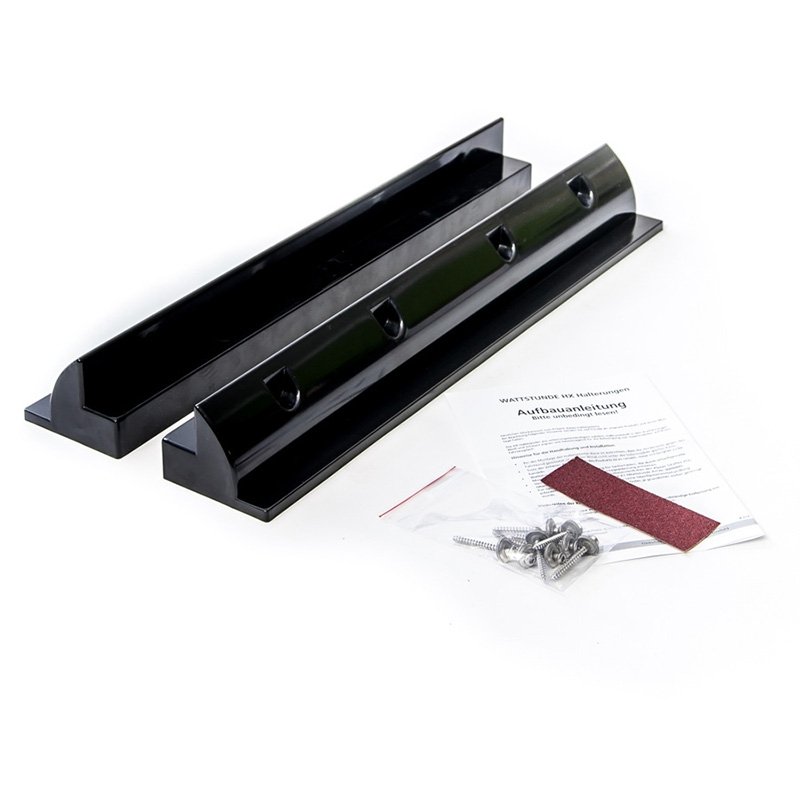 WATTSTUNDE® Solar Haltespoiler Set ABS schwarz 53 cm